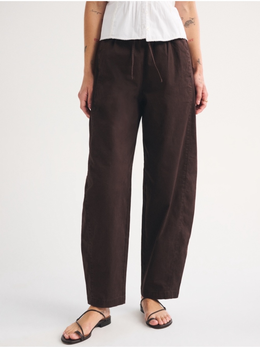 ABERCROMBIE Twill Barrel Pull-On Pant NWT